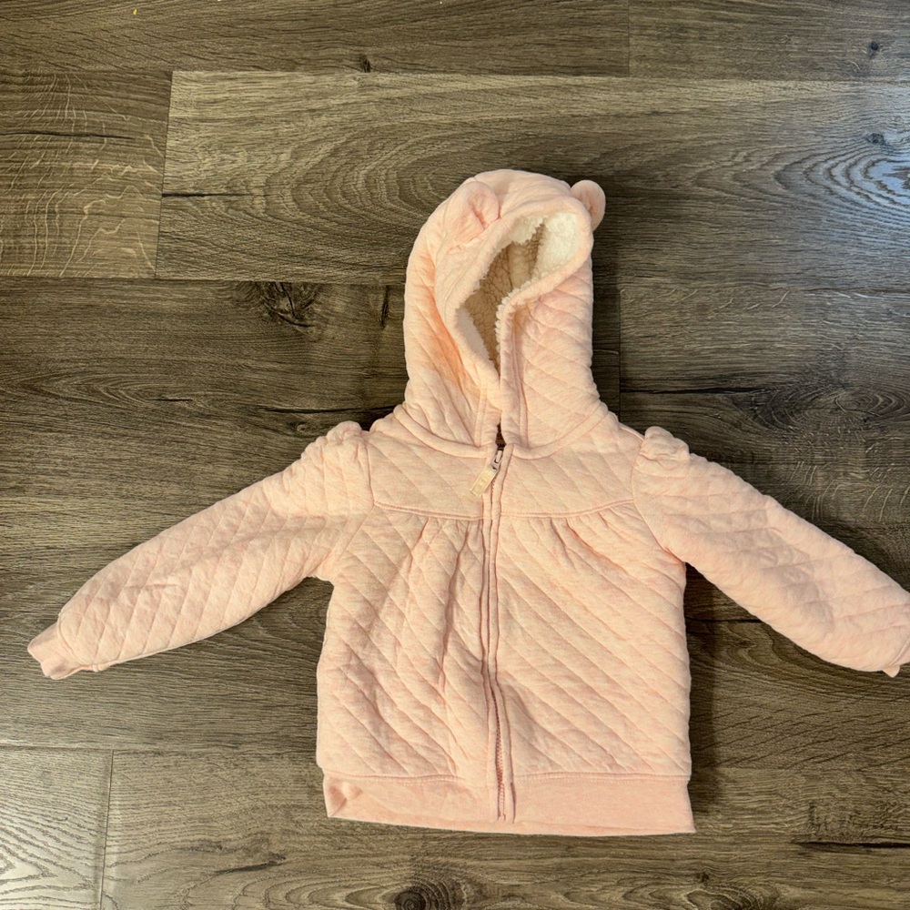 Cozy Pink Quilted Kids Hoodie